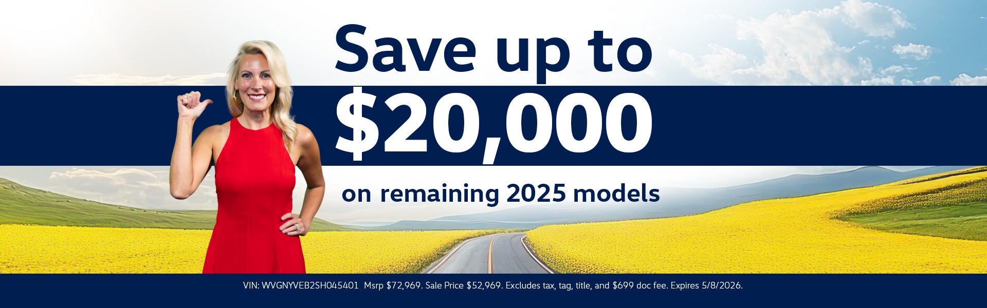 Save up to $20,000 on remaining models.