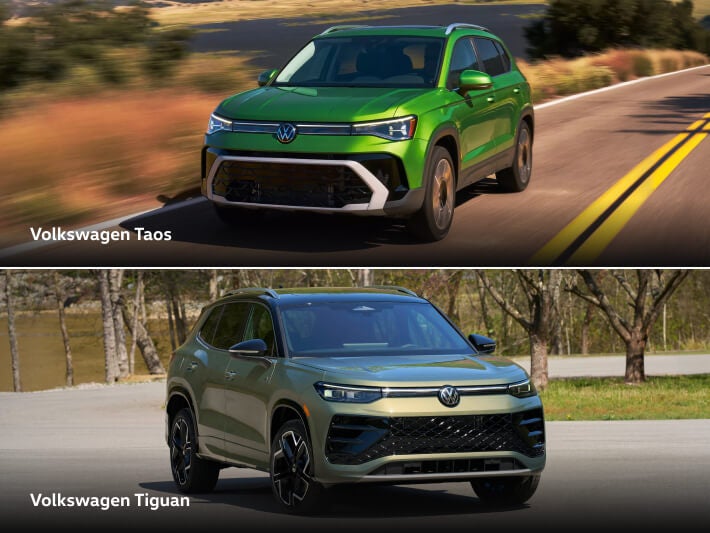 Volkswagen Taos vs. Volkswagen Tiguan Specs & Performance
